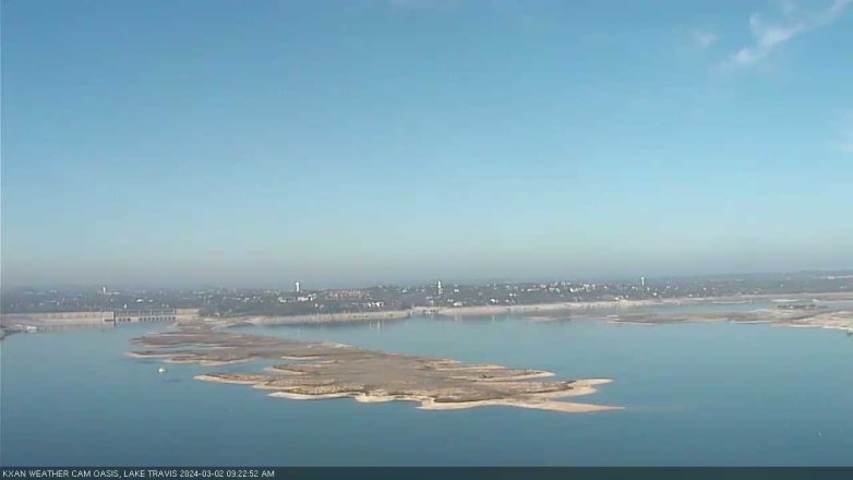 Lake Travis webcam, March 2, 2024 9:25 AM CT