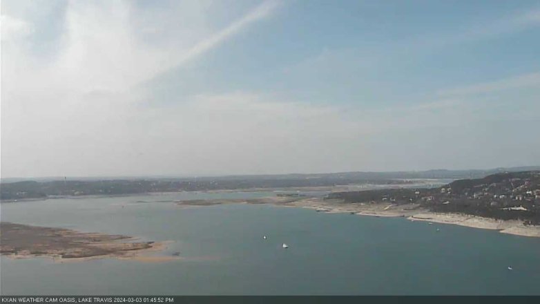 Lake Travis webcam, March 3, 2024 1:45 PM CT