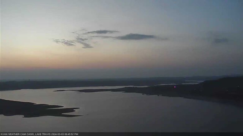 Lake Travis webcam, March 3, 2024 6:45 PM CT