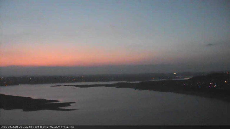 Lake Travis webcam, March 3, 2024 7:00 PM CT