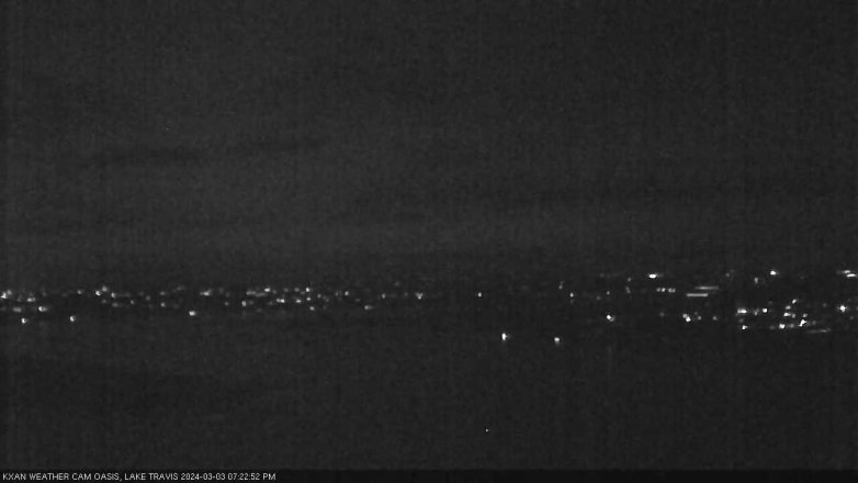 Lake Travis webcam, March 3, 2024 7:25 PM CT