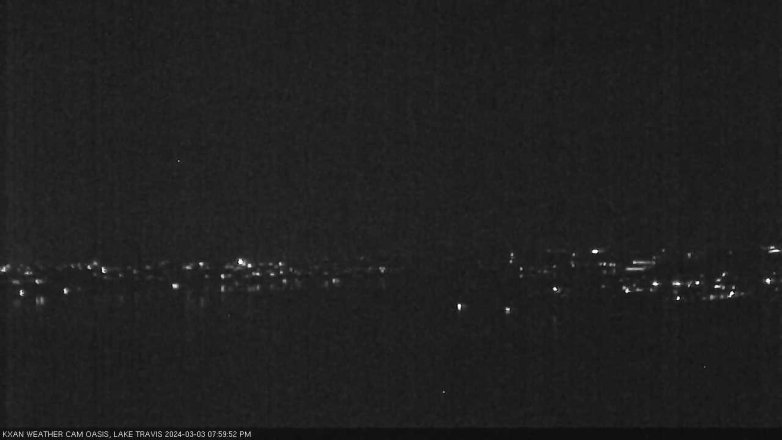 Lake Travis webcam, March 3, 2024 8:00 PM CT