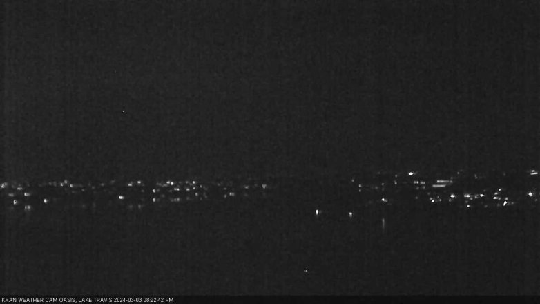 Lake Travis webcam, March 3, 2024 8:25 PM CT