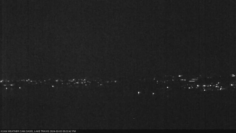 Lake Travis webcam, March 3, 2024 9:25 PM CT