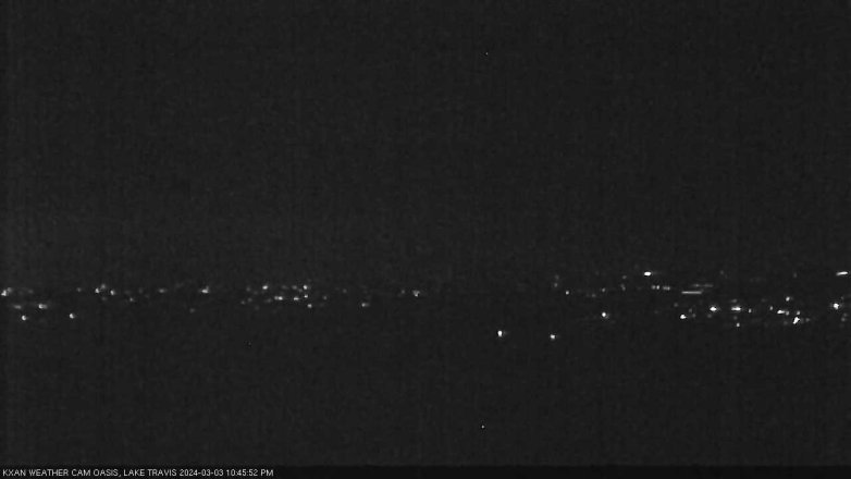 Lake Travis webcam, March 3, 2024 10:45 PM CT
