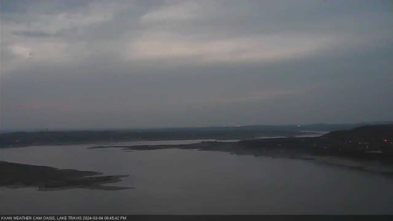 Lake Travis webcam, March 4, 2024 6:45 PM CT
