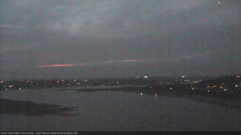 Lake Travis webcam, March 4, 2024 7:00 PM CT