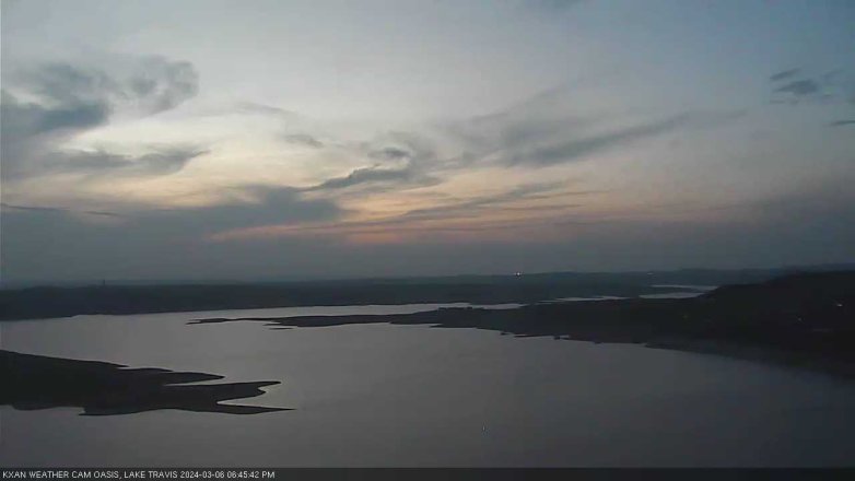 Lake Travis webcam, March 6, 2024 6:45 PM CT