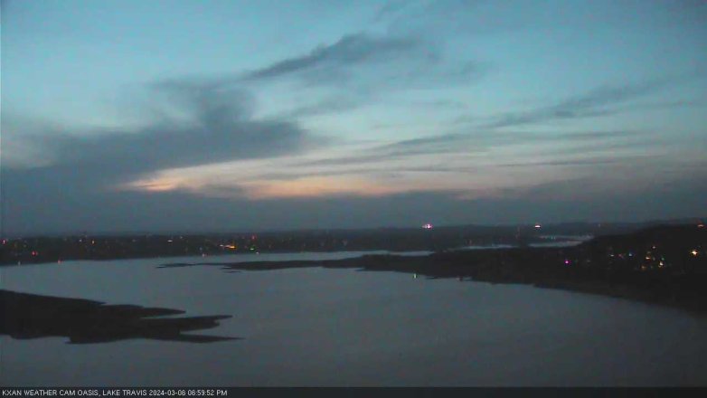 Lake Travis webcam, March 6, 2024 7:00 PM CT