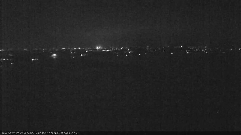 Lake Travis webcam, March 7, 2024 8:00 PM CT