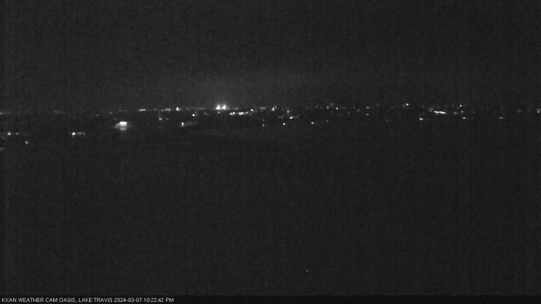 Lake Travis webcam, March 7, 2024 10:25 PM CT