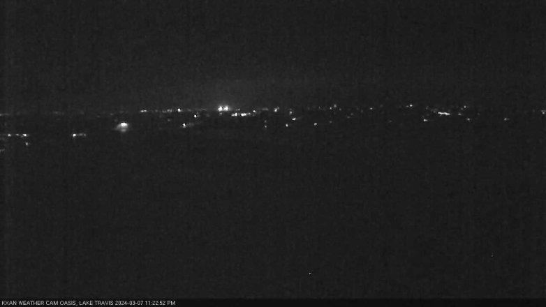 Lake Travis webcam, March 7, 2024 11:25 PM CT