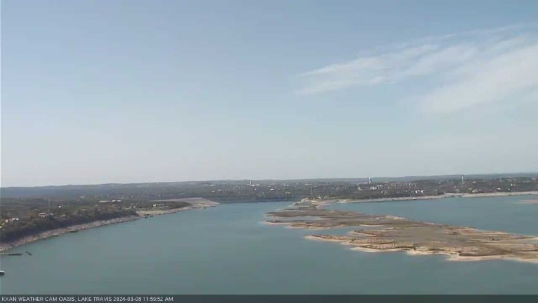 Lake Travis webcam, March 8, 2024 12:00 PM CT