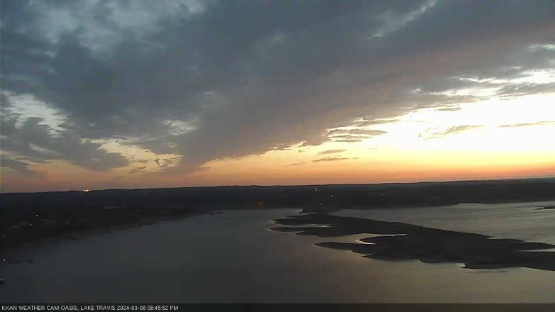 Lake Travis webcam, March 8, 2024 6:45 PM CT