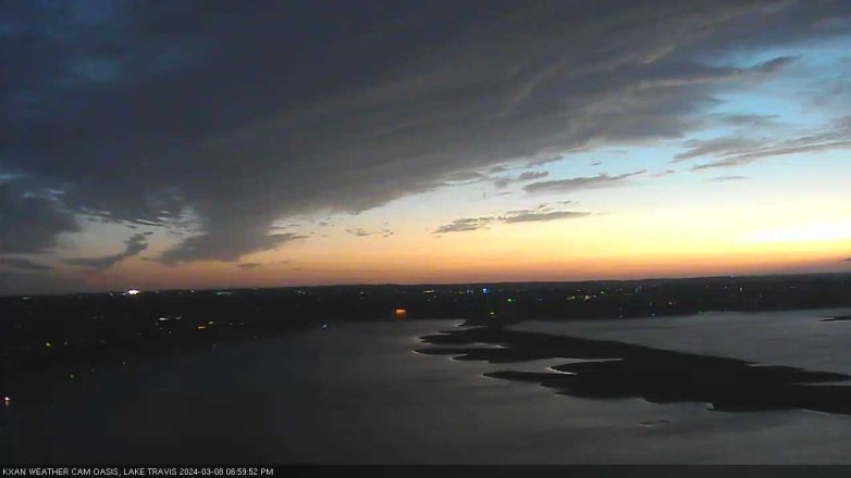 Lake Travis webcam, March 8, 2024 7:00 PM CT