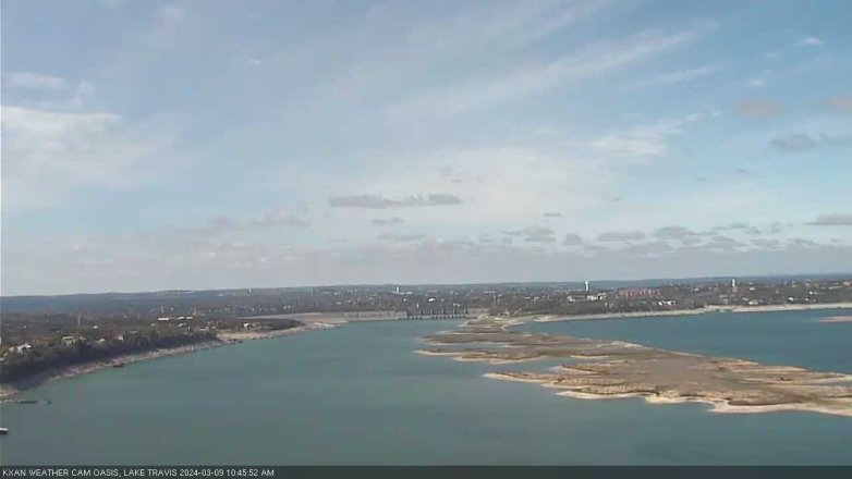 Lake Travis webcam, March 9, 2024 10:45 AM CT