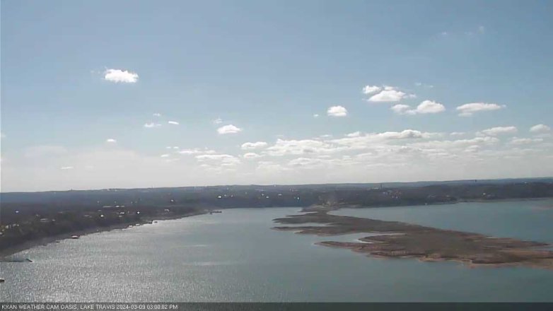 Lake Travis webcam, March 9, 2024 3:00 PM CT