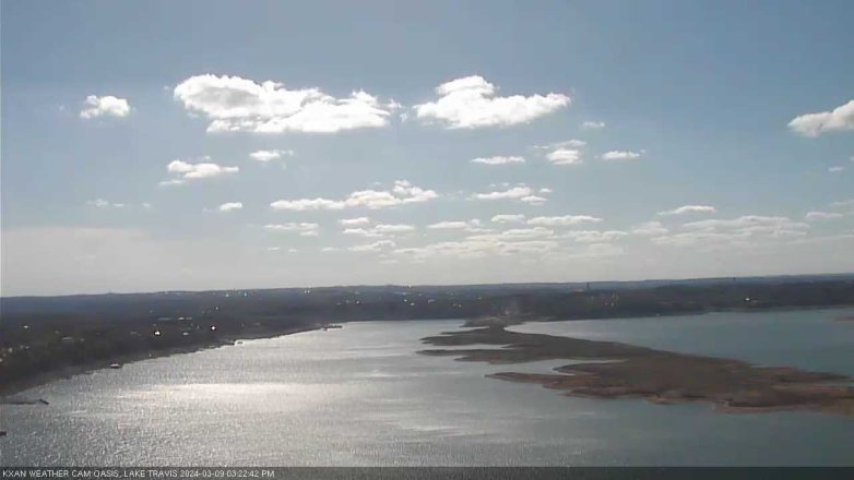 Lake Travis webcam, March 9, 2024 3:25 PM CT