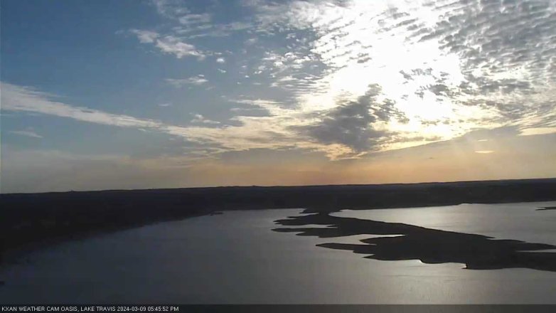 Lake Travis webcam, March 9, 2024 5:45 PM CT