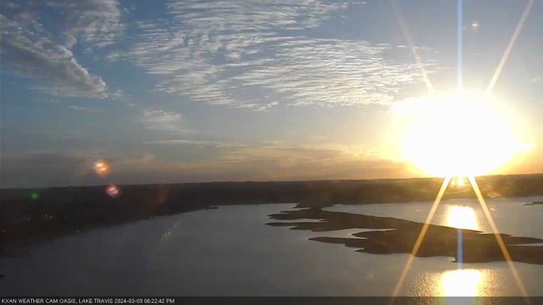 Lake Travis webcam, March 9, 2024 6:25 PM CT