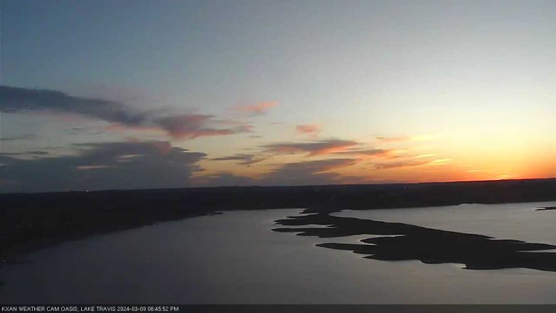Lake Travis webcam, March 9, 2024 6:45 PM CT