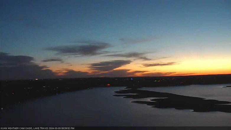 Lake Travis webcam, March 9, 2024 7:00 PM CT