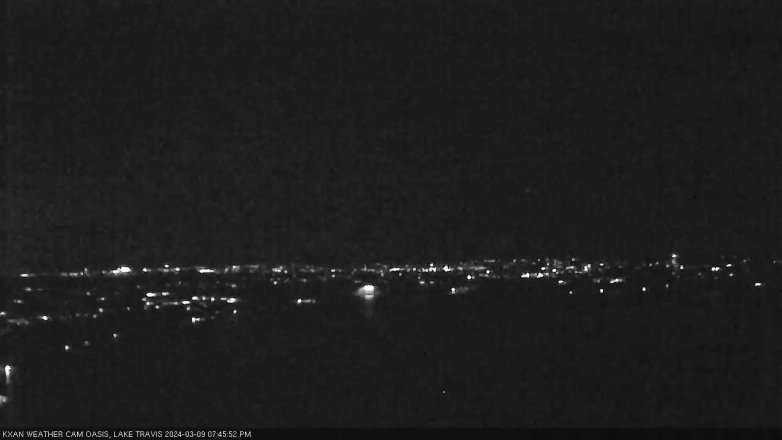 Lake Travis webcam, March 9, 2024 7:45 PM CT