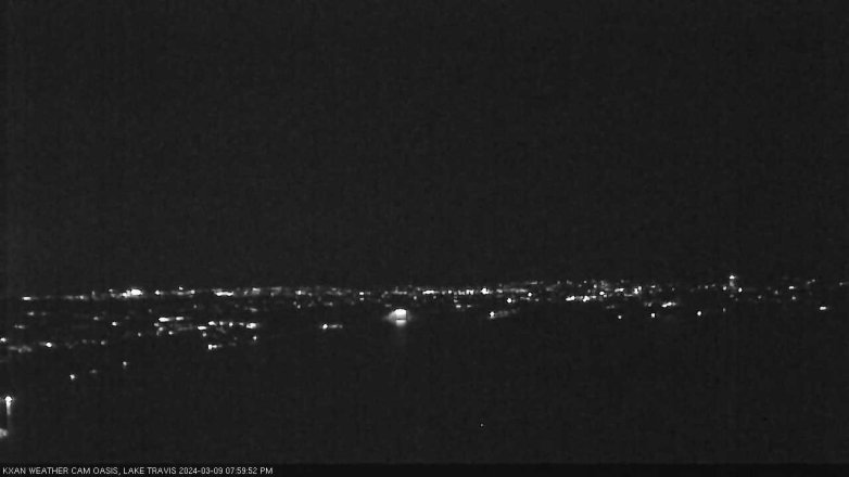 Lake Travis webcam, March 9, 2024 8:00 PM CT