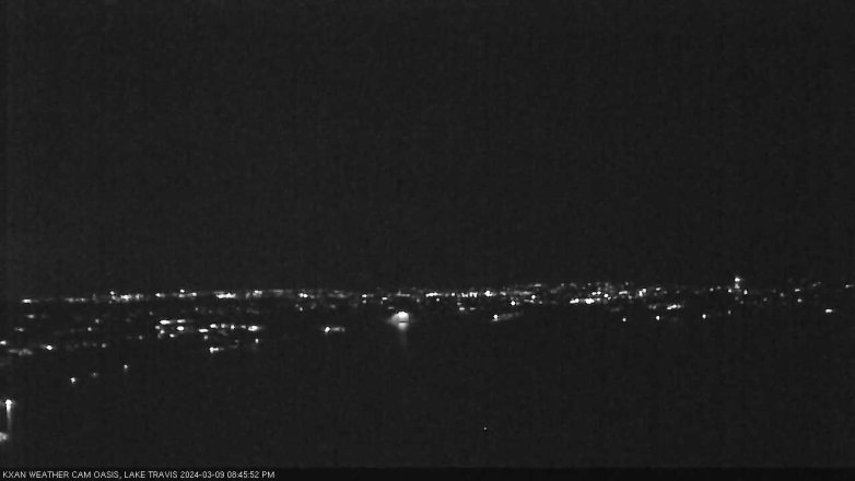 Lake Travis webcam, March 9, 2024 8:45 PM CT