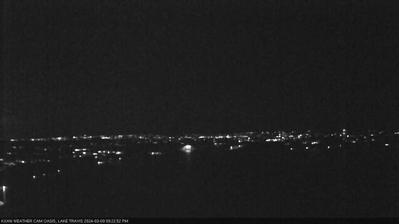 Lake Travis webcam, March 9, 2024 9:25 PM CT