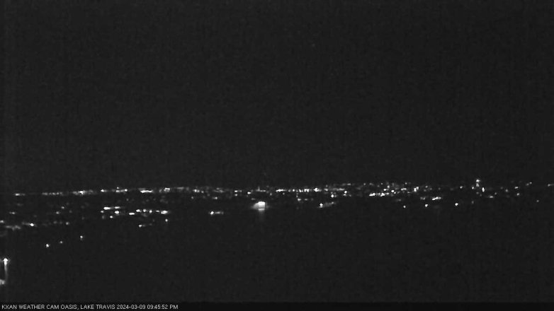 Lake Travis webcam, March 9, 2024 9:45 PM CT