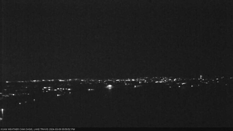 Lake Travis webcam, March 9, 2024 10:00 PM CT