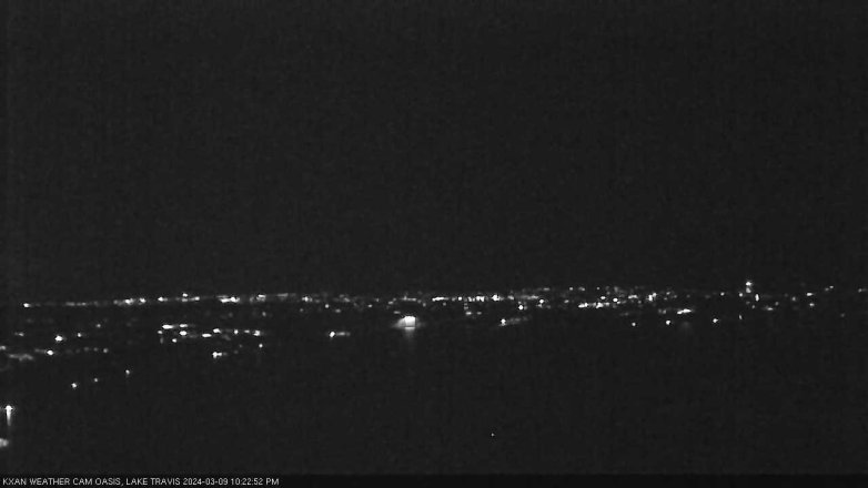 Lake Travis webcam, March 9, 2024 10:25 PM CT