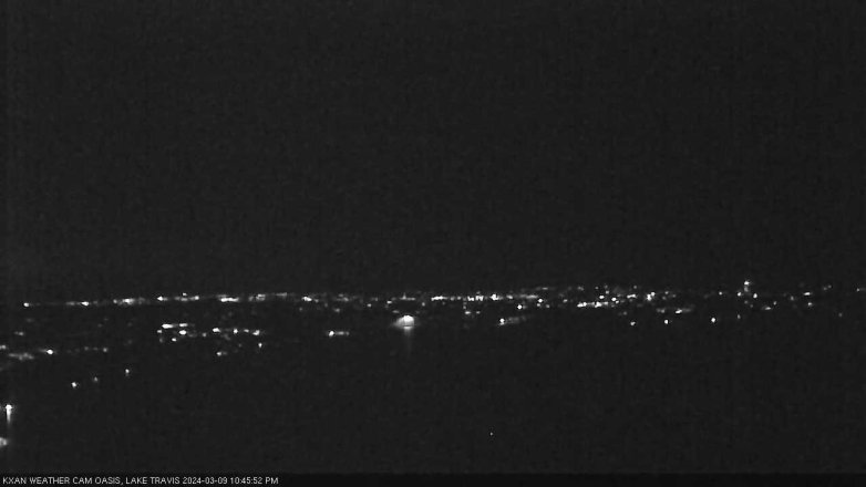 Lake Travis webcam, March 9, 2024 10:45 PM CT
