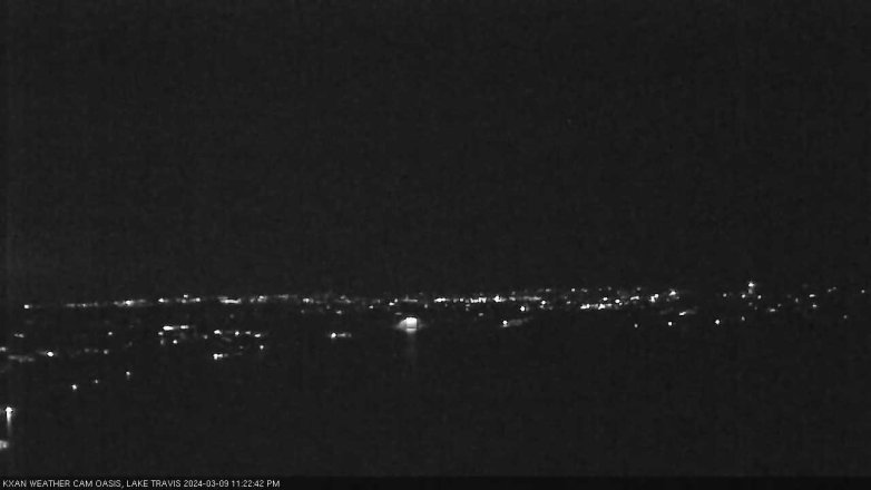 Lake Travis webcam, March 9, 2024 11:25 PM CT