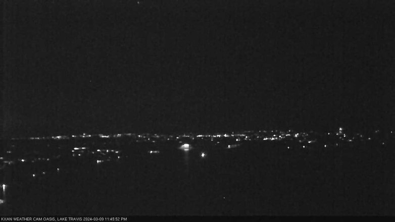 Lake Travis webcam, March 9, 2024 11:45 PM CT