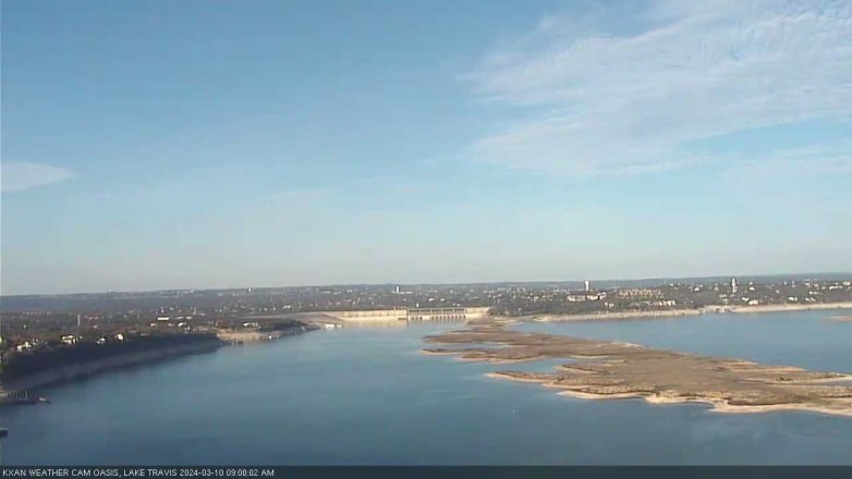 Lake Travis webcam, March 10, 2024 9:00 AM CT