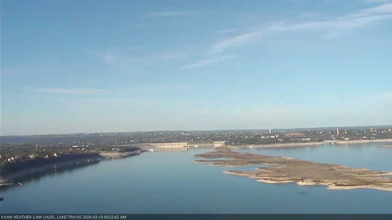 Lake Travis webcam, March 10, 2024 9:25 AM CT