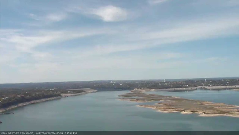 Lake Travis webcam, March 10, 2024 12:45 PM CT