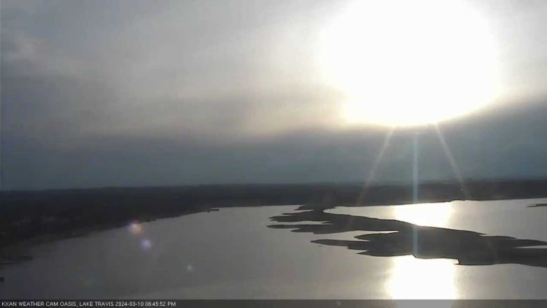 Lake Travis webcam, March 10, 2024 6:45 PM CT