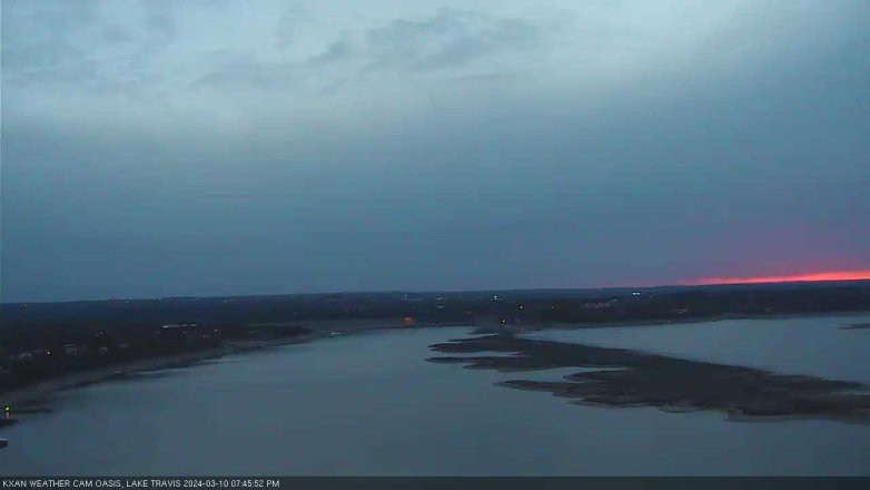 Lake Travis webcam, March 10, 2024 7:45 PM CT