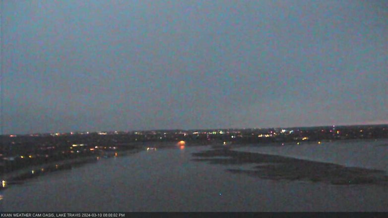 Lake Travis webcam, March 10, 2024 8:00 PM CT
