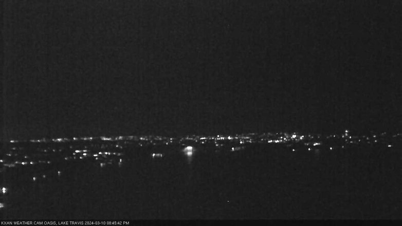 Lake Travis webcam, March 10, 2024 8:45 PM CT