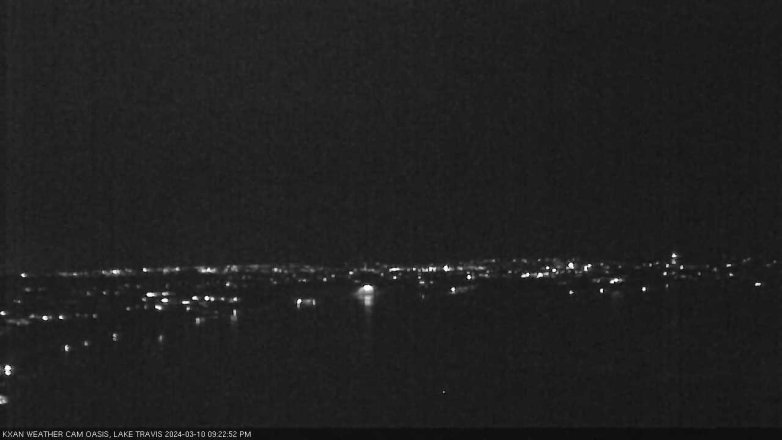 Lake Travis webcam, March 10, 2024 9:25 PM CT