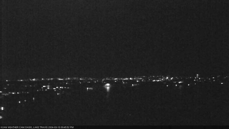 Lake Travis webcam, March 10, 2024 9:45 PM CT
