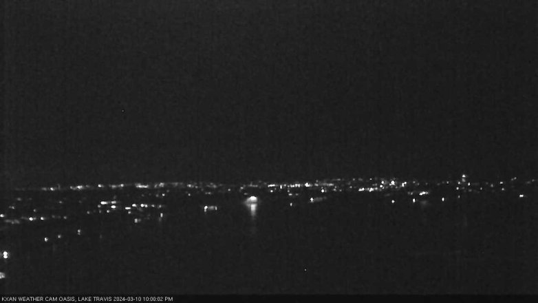 Lake Travis webcam, March 10, 2024 10:00 PM CT