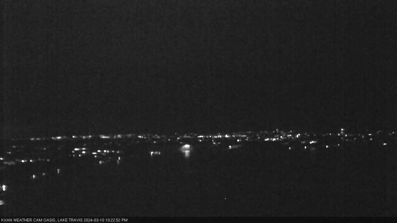 Lake Travis webcam, March 10, 2024 10:25 PM CT