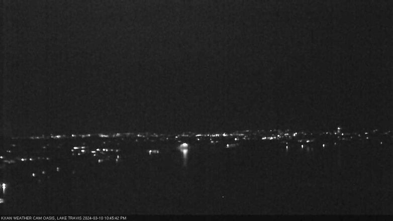 Lake Travis webcam, March 10, 2024 10:45 PM CT