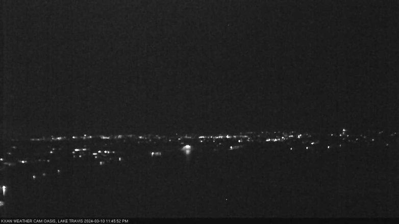 Lake Travis webcam, March 10, 2024 11:45 PM CT
