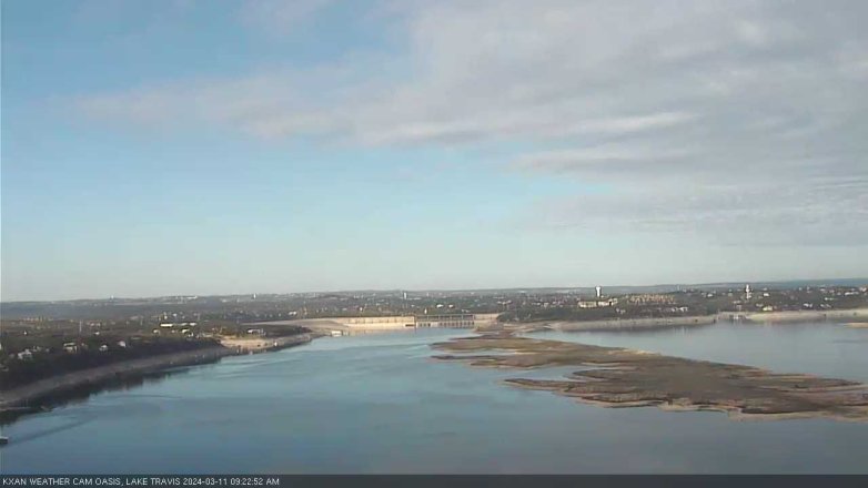 Lake Travis webcam, March 11, 2024 9:25 AM CT